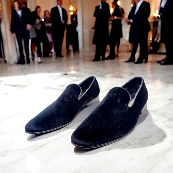Steve Madden Laight Sz 13 Elegant Black Velvet Men's Loafers - Picture 1 of 8